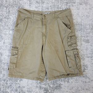 Vintage PCI Pear Connection By Kenpo Shorts Men 36 Beige Cargo Skate Y2K Longer